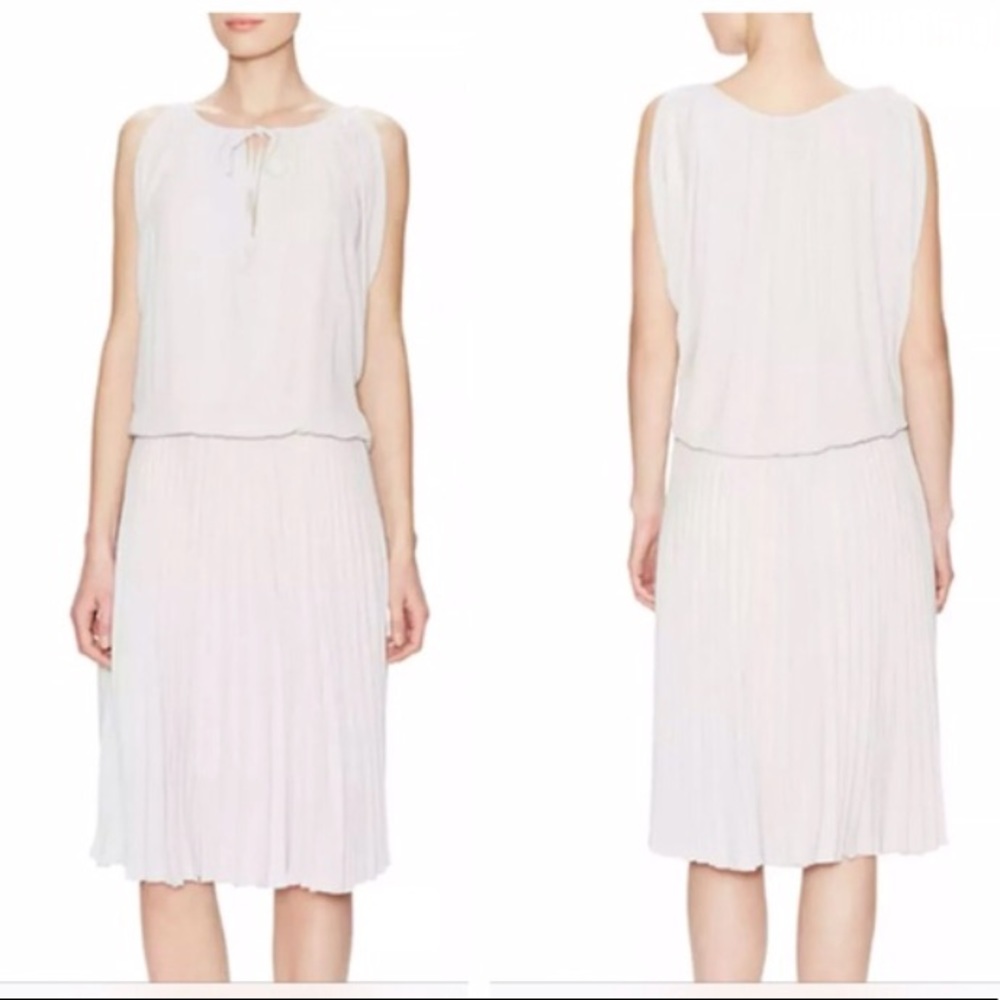 BCBGMAXAZRIA Pleated Lona Dress Off-white Size M